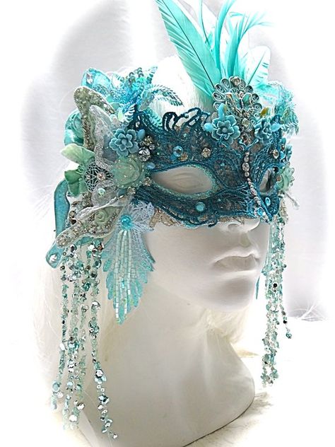 Aqua Butterfly Masquerade Mask Carnevale Masks Costumes MA-117 Masquerade Dress And Mask, Butterfly Masquerade Mask, Butterfly Masquerade, Diy Masquerade Mask, Harlequin Mask, Fair Theme, Teal Butterfly, Butterfly Mask, Crochet Mask