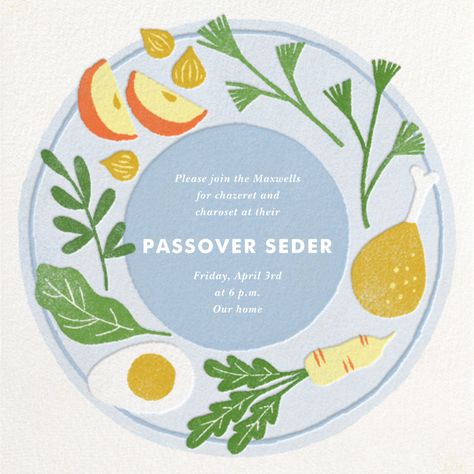 Create a memorable Seder dinner this Passover with beautiful, ad-free online invitations. Seamlessly message guests, and link to a spreadsheet to keep track of who’s cooking what. Passover Cards, Seder Dinner, Passover Plate, Modern Classic Wedding Invitations, 100 Day Celebration, Virtual Card, Belated Birthday Card, Passover Seder, Seder Plate