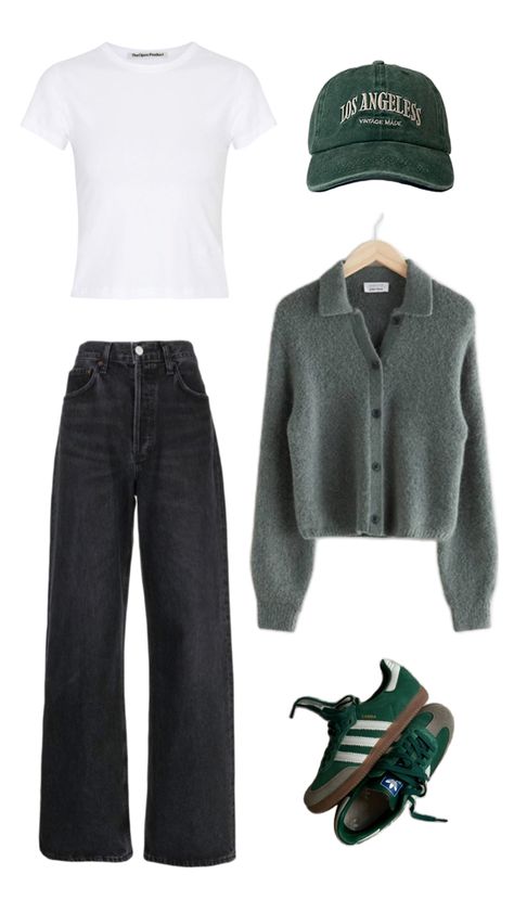 Green Sambas, Sambas Outfit, Samba Outfit, Casual Day Outfits, Elegante Casual, Cold Weather Fashion, Stylish Work Outfits, Layering Outfits, Casual Chic Outfit