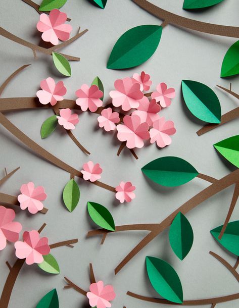 Paper flowers by Adrian & Gidi / Des fleurs en papier par Adrian & Gidi Diy Flores, Fleurs Diy, Folding Origami, Paper Leaves, Diy Bricolage, Aktivitas Montessori, Seni Origami, Paper Flowers Craft, Paper Flowers Diy