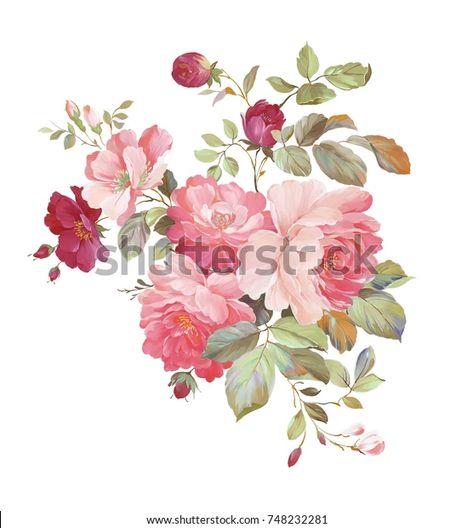 Enthusiasm Bold Unrestrained Flowers Leaves Flowers Stock Illustration 748232281 | Shutterstock Contemporary Botanical Art, Canadian Smocking, Flower Bunch, Flower Art Images, Digital Flowers, Leaf Flowers, Bunch Of Flowers, Flowers Leaves, Leaf Art