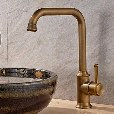 Antique Brass Faucet, Antique Brass Bathroom, Vessel Faucets, Single Handle Bathroom Faucet, Single Hole Bathroom Faucet, Brass Bathroom, Brass Faucet, Single Hole Faucet, Bowl Sink