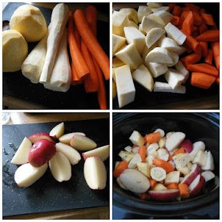 Roasted Root Vegetables, a slow cooker recipe. Roasted Vegetables In Crock Pot, Slow Cooker Root Vegetables, Crockpot Root Vegetables, Vegetable Slow Cooker, Root Vegetables Recipes, Slow Cooker Times, Veg Soup, Slow Cooker Roast, Crockpot Roast