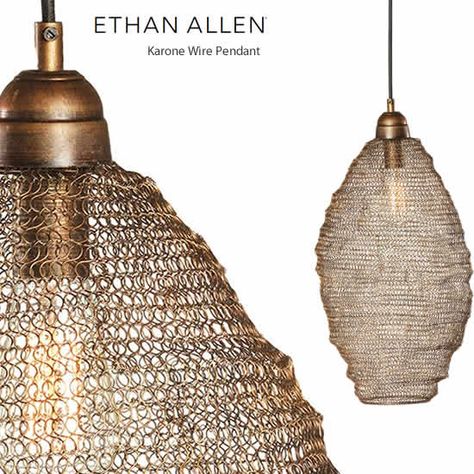 Ethan Allen 093141 Karone Wire Pendant - Metal Mesh Pendant  - Eclectic Pendants - Deep Discount Lighting Metal Mesh Pendant Light, Wire Mesh Pendant Light, Arizona Farmhouse, Unique Pendant Lighting, Wire Pendant Light, Eclectic Lighting, Mesh Lighting, Artisan Lighting, Unique Pendant Lights