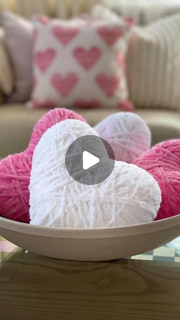 Jessica Morgan on Instagram: "Jumbo Yarn Hearts DIY 💗 I absolutely love this DIY, it is one of my favorites. All you need is some yarn and these large foam hearts. I picked up everything from @dollartree They are quick and easy to recreate! Be sure to follow me for more quick and easy DIY’s . . #valentinesday #valentinesdiy #dollartree #dollartreedy #dollartreefinds #dollartreecommunity #valloween #galentinesday #diy #easydiy #dollartreecrafts #crafts #girly #girlyaesthetic #hearts #pinkaesthetic #vday #decorideas #decorinspiration #valentinesdecor #crafting #dollartreecrafts" Jumbo Yarn, Heart Diy, Holiday Party Gift, Quick And Easy Crafts, I Pick, Dollar Tree Finds, Dollar Tree Crafts, Valentine Decorations, Valentines Diy