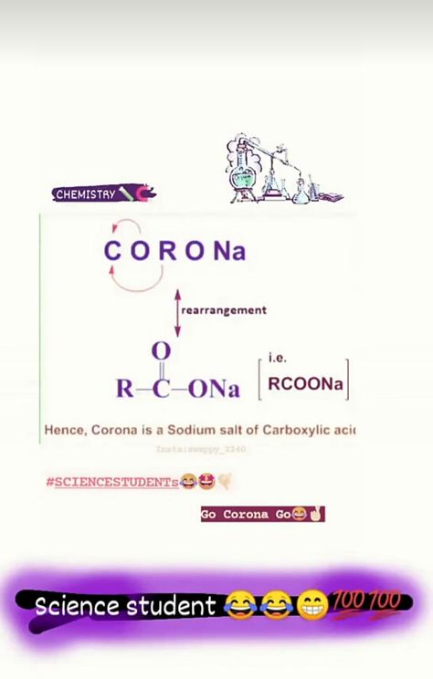 #Funny memes#corona#chemistry Chemistry Memes, Exams Funny, Chemistry Humor, Funky Quotes, Medical Videos, Science Student, Organic Chemistry, Chemistry, Subjects