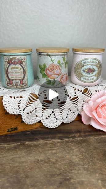 Oui Jars Ideas, Oui Jar Candles, Yogurt Jar Ideas, Yoplait Oui Jars Ideas, Uses For Oui Yogurt Jars, Yogurt Jars Crafts Oui, Oui Yogurt Jars Ideas Diy Christmas, Oui Jars Repurpose Christmas, Oui Jars Repurpose