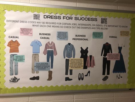 Fashion Bulletin Board, Resume Bulletin Board, Facs Bulletin Boards, Job Bulletin Board Ideas, Career Readiness High School, Career Bulletin Boards, Business Classroom, Academic Advisor, College Advisor