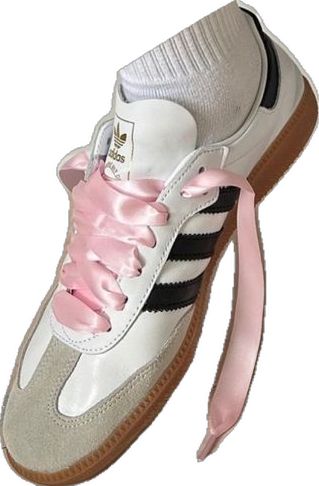 Adidas Sambas, Ribbon Laces, Adidas Samba, White Adidas, Pink Ribbon, Summer Fashion, Ribbon, Adidas, Collage