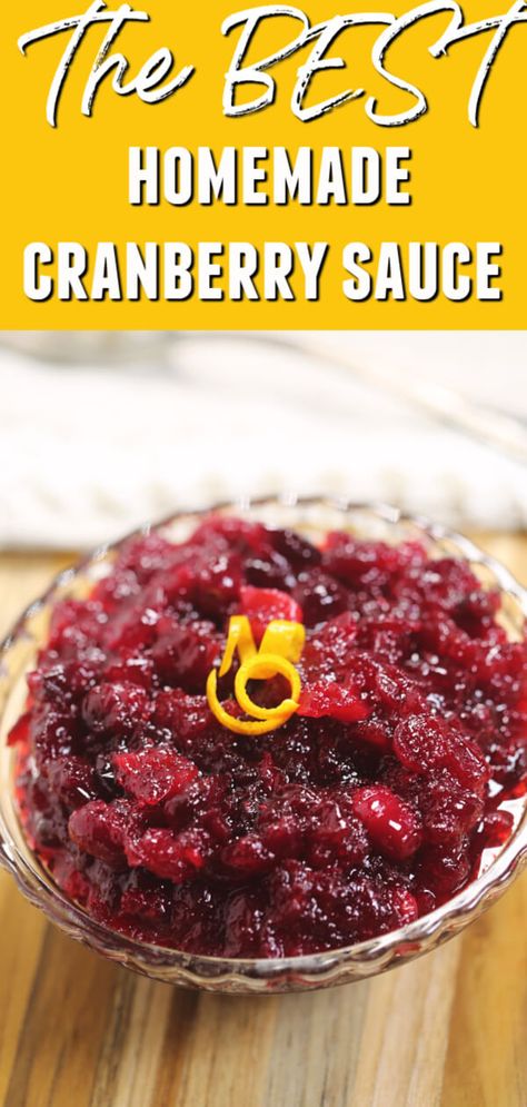 This is one of the BEST homemade Cranberry Sauce recipes I have ever tried! It's easy to make and tastes so much better than the canned variety. #itisakeeper #cranberry #thanksgiving #christmas #cranberrysauce #cranberryrelish #easyrecipe #thanksgivingsidedish #recipe #recipes #30minuterecipe via @itsakeeperblog Best Homemade Cranberry Sauce, Cranberry Sauce With Port, Ocean Spray Cranberry Sauce, Cranberry Sauce Recipes, Fresh Cranberry Sauce, Best Cranberry Sauce, Easy Cranberry Sauce, Cranberry Thanksgiving, Ocean Spray Cranberry