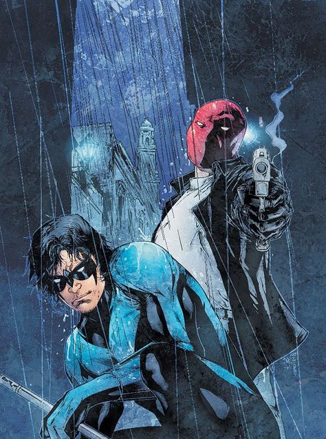 Red Hood And Nightwing, Nightwing Red Hood, Nightwing Wallpaper, Robin Comics, Comic Panel, Dc Comics Wallpaper, Batman Comic Art, Dc Comics Artwork, Superhero Wallpaper