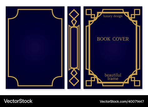 Art Deco Book Cover, Book Spine Design, Yearbook Cover, Yearbook Covers, Art Deco Geometric, Book Spine, Old Frames, Art Things, Cover Template