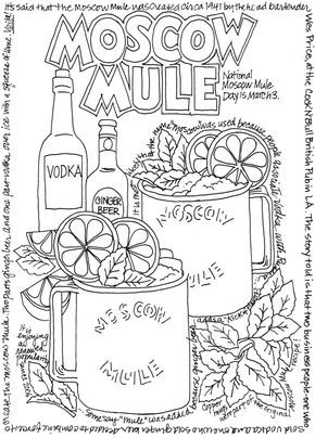 Creative Haven Happy Hour!: A Wine, Beer, And Cocktails Coloring Book - (doverpublications) Cocktail Coloring Pages, Creative Haven Coloring Books, Fashion Coloring Book, Dover Publications, Pattern Coloring Pages, Free Adult Coloring Pages, Artwork Ideas, Making Stuff, Color Pictures