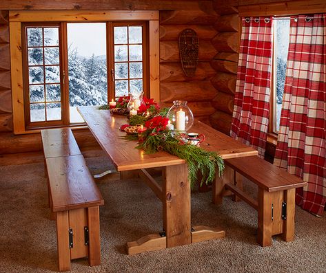 This Log Cabin In The North Pole Is Decorated Like Santa's House! - House & Home Log Cabin Fireplace, Santa Claus House, Log Cabin Christmas, Christmas Cabin, Log Cabin Furniture, Log Home Interiors, Cozy Log Cabin, Santa's House, Log Cabin Kits