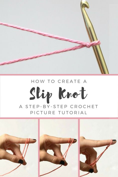 Learn to Crochet the Easy Way: A Step by Step Picture Tutorial on How to tie a Slip Knot for Crochet Beginners. This tutorial could not make tying a slip knot any easier! #slipknot #slipknottutorial #slipknotcrochettutorial #learntocrochet #crochettutorial #easycrochetstitches #freecrochettutorial #freecrochetpatterns #beginnercrochet #crochetforbeginners #sigonimacaroni How To Make A Slip Not Crochet, Slip Not Tutorial, Crochet Slip Not, How To Tie A Crochet Knot, Slip Not Crochet, How To Tie A Slip Knot Crochet, How To Make A Slipknot, How To Start Crocheting Step By Step, Tie A Slip Knot