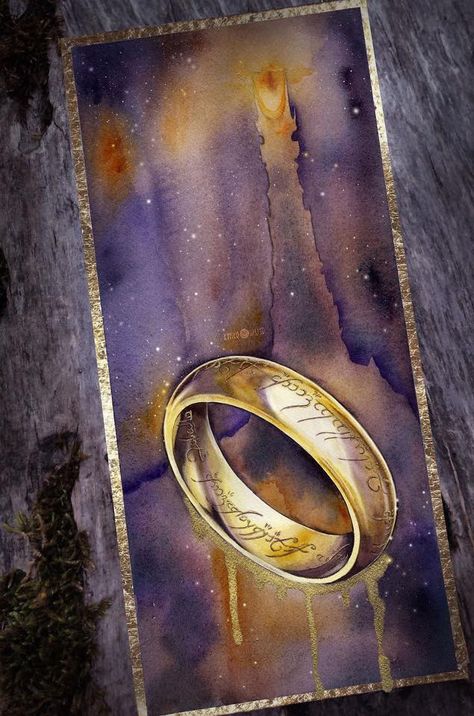 The One Ring, Hobbit Art, Middle Earth Art, Lotr Art, Art Appliqué, Jrr Tolkien, Gandalf, Reading List, One Ring