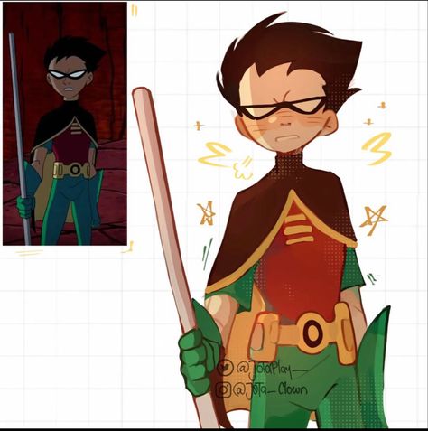 Robin Fanart Teen Titans, Red X Teen Titans, Batman And Robin Cartoon, Robin Teen Titans, Teen Titans Robin, Stick Figure Animation, Robin Dc, Teen Titans Fanart, Batman Funny