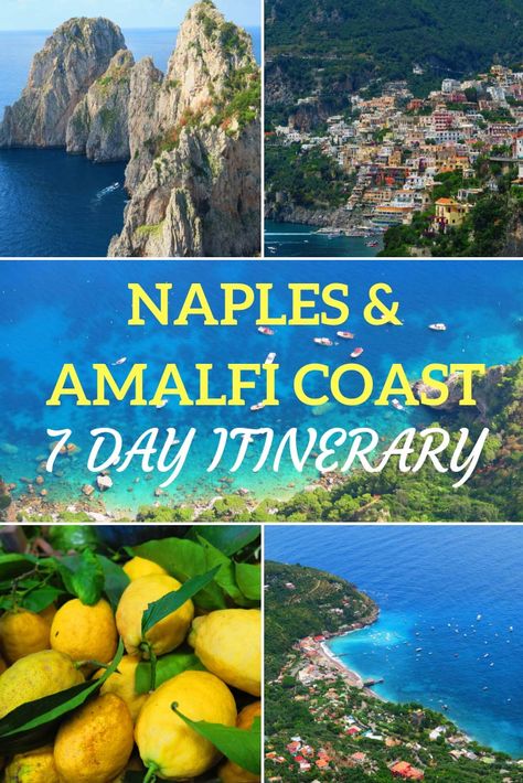 7 Days In Naples & Amalfi Coast Itinerary | One Week In The Amalfi Coast Amalfi Coast Itinerary, Amalfi Coast Travel, Italy Honeymoon, Sorrento Italy, Italy Itinerary, Amalfi Coast Italy, Italy Travel Tips, Italy Travel Guide, Voyage Europe