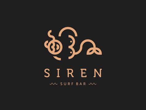 Siren Logo Kpop, Siren Logo Design, Surf Bar, Simple Designs To Draw, Creative Marketing, Mulan, Logo Inspiration, Creative Market, Global Community