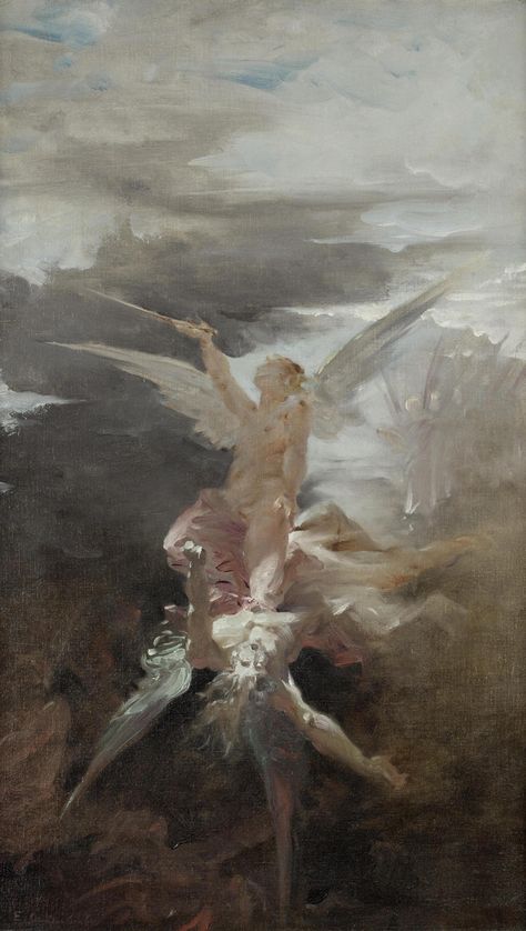 oldpaintings: “The Fall of Lucifer by Édouard-Marie-Guillaume Dubufe (French, 1853–1909) ” The Fall Of Lucifer, Fall Of Lucifer, Jules Cheret, Arte Peculiar, Rennaissance Art, Art Sacre, Tableau Art, Old Paintings, Classical Art