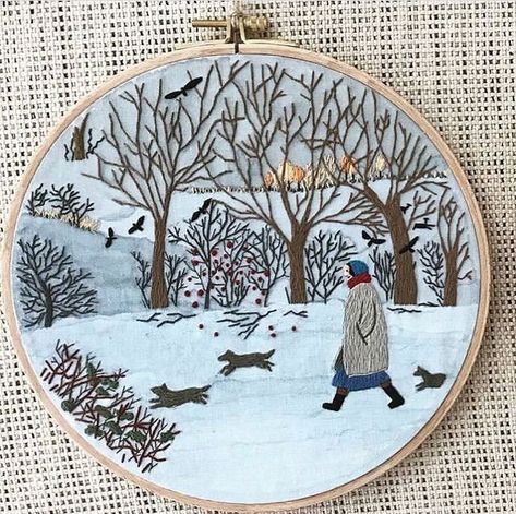 Landscape Embroidery, Ribbon Embroidery Kit, Learn Embroidery, Silk Ribbon Embroidery, Hand Embroidery Stitches, Design Guide, Embroidery Hoop Art, Embroidery Craft, Hand Embroidery Patterns