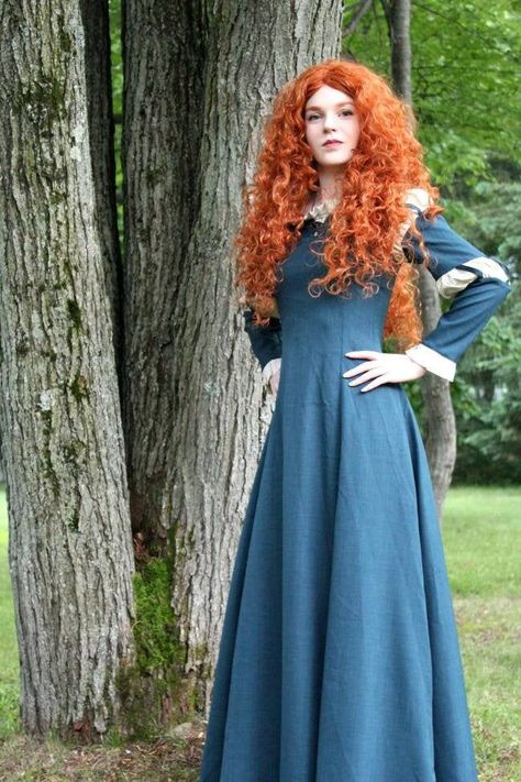 Disney Princess Adult Costume, Brave Cosplay, Belle Blue Dress Costume, Merida Princess, Belle Blue Dress, Blue Dress Costume, Merida Cosplay, Brave Movie, Disney Princess Cosplay