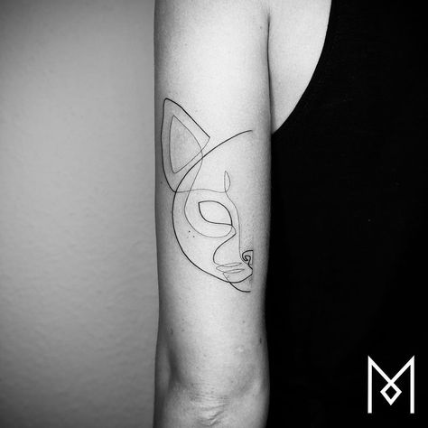 Mo Ganji, Cat Tat, Be Serious, A Cute Cat, My Tattoo, Modern Tattoos, Fashion Illustration Dresses, The One And Only, Cat Tattoo