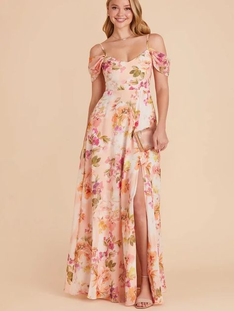 Birdy Grey floral peach convertible bridesmaid dress Floral Peach Dress, Peach Wedding Dress, Coral Sunset, Peach Clothes, Peach Bridesmaid, Peach Bridesmaid Dresses, Bridesmaid Dress Chiffon, Pink Chiffon Dress, Coral Bridesmaid Dresses