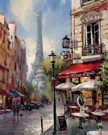 Brent Heighton, Paris Art Print, Paris Painting, Paris Poster, Paris Cafe, Paris Art, The Eiffel Tower, Stock Paper, Art Watercolor