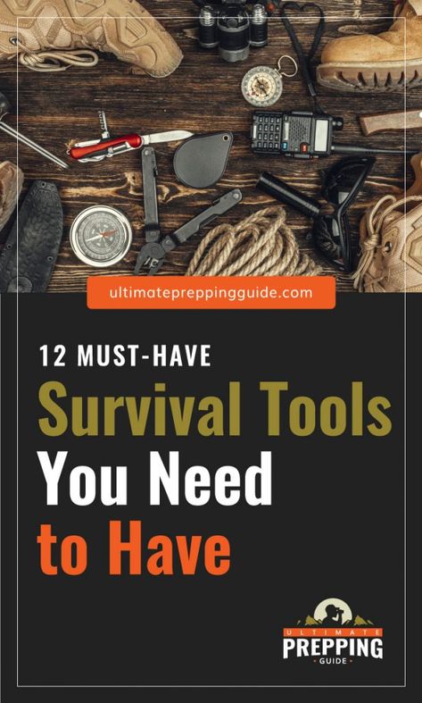 If you are a beginner at prepping and survivalism, it is important to know which survival tools will help you the most especially when you are on a budget. Here are 12 of the most useful survival tools that will help you survive when SHTF.| Discover more about survival prepping at ultimatepreppingguide.com #survivalskills #survivalgear #survivalkit #preppingdoomsday #preppingforbeginners #preppingskills #preppingideas Shtf Survival, Survival Equipment, Survival Techniques, Bug Out Bag, Wilderness Survival, Survival Food, Survival Tools, Survival Prepping, Outdoor Survival