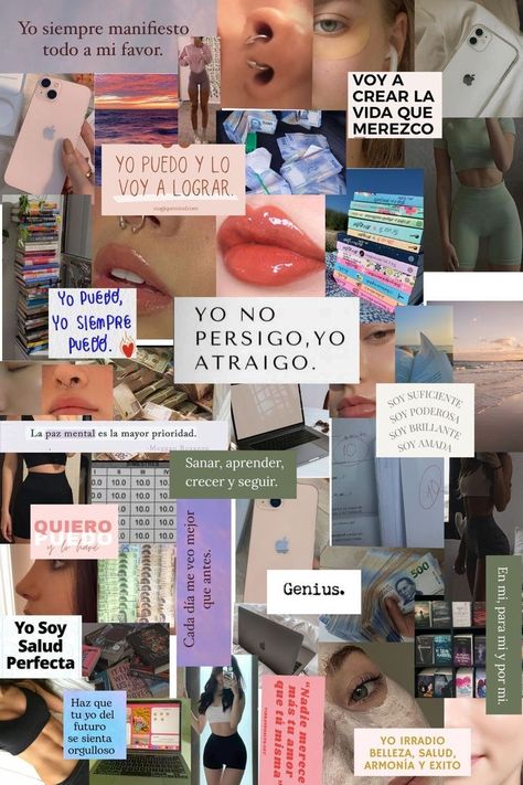 Vision Board Ideas Collage, Ideas De Vision Board, Vision Board Frases, Teacher Vision Board, Manifesting Vision Board, Vision Board Collage, Vision Board Images, Spiritual Wallpaper, Vision Board Wallpaper