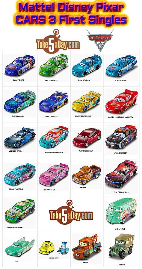 Mattel Disney Pixar CARS 3: It’s Here! Diecast Singles Going Steady Into Your Shopping Cart | Take Five a Day Disney Cars Characters, Disney Cars Diecast, Desserts Nutella, Cars Disney Pixar, Cars Mcqueen, Disney Cars Movie, Disney Cars 3, Cars Pixar, Disney Names