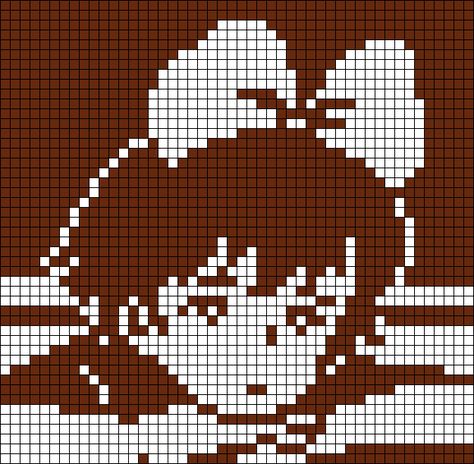 Cross Stitch Patterns Studio Ghibli, Anime Crochet Graph, Crochet Grid Patterns Studio Ghibli, Crochet Kiki's Delivery Service, Howls Moving Castle Crochet Tapestry, Jiji Pixel Art, Alpha Patterns Studio Ghibli, Ghibli Grid Pattern, Ghibli Tapestry Crochet