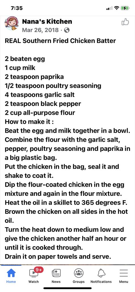 Southern Fried Chicken Batter, Beer Battered Chicken, Battered Chicken, Fried Chicken Batter, Turkey Meals, Chicken Batter, Kfc Chicken Recipe, Ways To Cook Chicken, Kfc Chicken