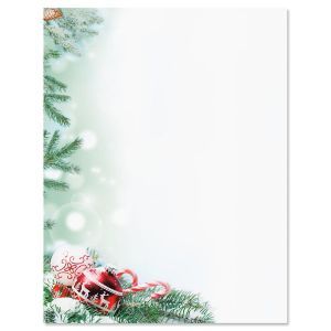 Crystal Pineboughs Christmas Letter Papers Christmas Writing Paper, Christmas Letterhead, Christmas Stationary, Holiday Scrapbook, Christmas Writing, Seasons Greetings Card, Christmas Apps, Holiday Lettering, Christmas Border