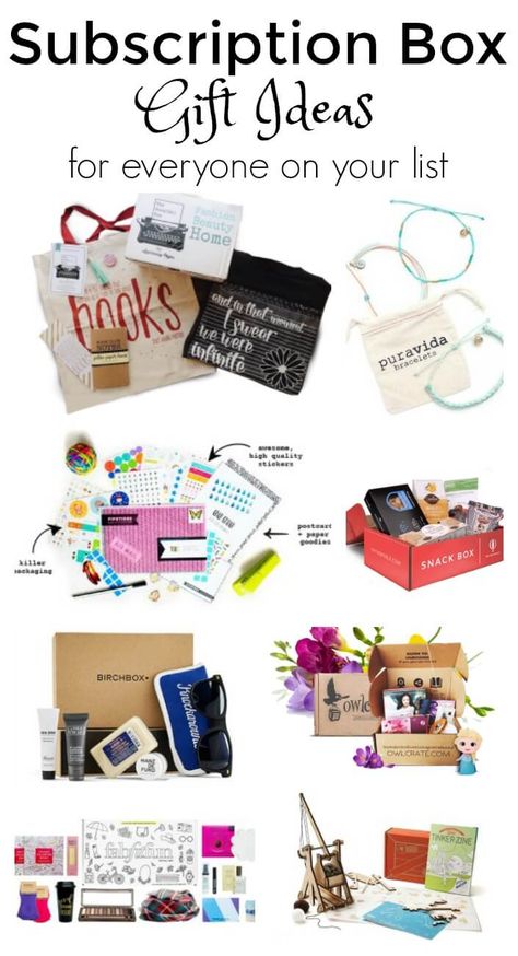 Cheap Subscription Boxes, Boxes Gift Ideas, Birthday Presents For Teens, Subscription Boxes For Men, Boxes Ideas, Book Subscription Box, Birthday Presents For Men, Teen Christmas Gifts, Gift Ideas For Everyone