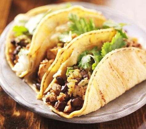 Cilantro lime chicken tacos Fresh Tacos, Protein Snacks For Kids, Ulcer Diet, Mexikansk Mat, Bland Diet, Gerd Diet, Healthy Protein Snacks, Grilled Tofu, Healthy Tacos