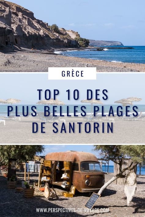 Red Beach, White Beach, Paradise Beach, Koloumpos… Ces plages paradisiaques comptent parmi les 10 plus belles plages de Santorin. Sable rouge, noir, blanc, doré, découvrez ces sublimes plages aux pieds des falaises et des authentiques villages de Santorin. Paradise Beach, Red Beach, Voyage Europe, White Beach, Beach Paradise, Santorini, Top 10, Road, Water