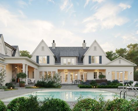 Coastal Mansion Exterior, Colonial Modern House, Hamptons Mansion Exterior, Hamptons Mansion Aesthetic, Coastal Grandmother Aesthetic House Exterior, Cape Cod Mansion Exterior, Hamptons Backyard, The Hamptons Aesthetic, White Picket Fence Ideas