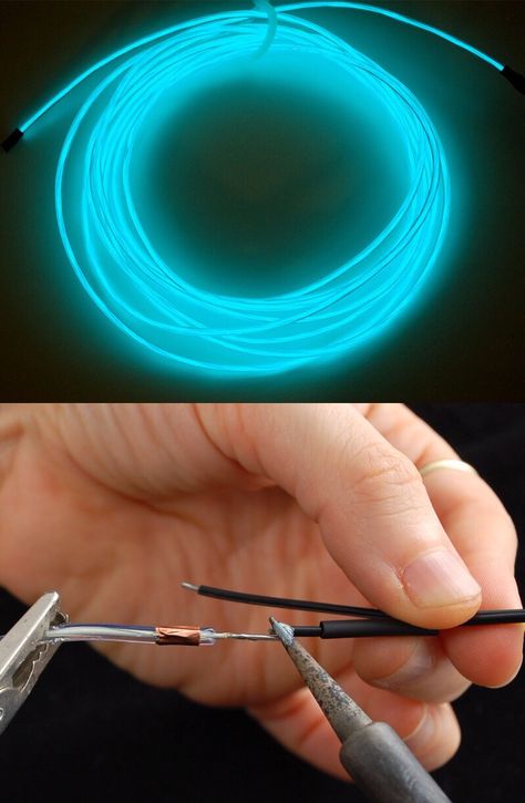 Electroluminescent Wire, Diy Tech, El Wire, Fibre Optics, Cool Electronics, Electronics Projects Diy, Arduino Projects, Electronic Engineering, Electronics Circuit