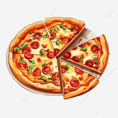 a pizza clip art showcasing sliced pie with oozing cheese and assorted toppings pizza clipart cute Pizza Clip Art, Fast Food Png, Pizza Clipart, Cheese Drawing, Food Clip Art, Hum Tum, Journal Prints, Cute Pizza, Food Sticker