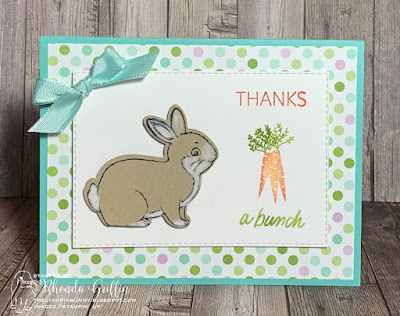 Easter Bunny Punch Stampin Up Cards, Stampin Up Easter Bunny, Easter Bunny Cards, Easter Paper Crafts, Stampin Up Easter, Easter Cards Handmade, Easter Greeting Cards, Thanks A Bunch, Spring Cards