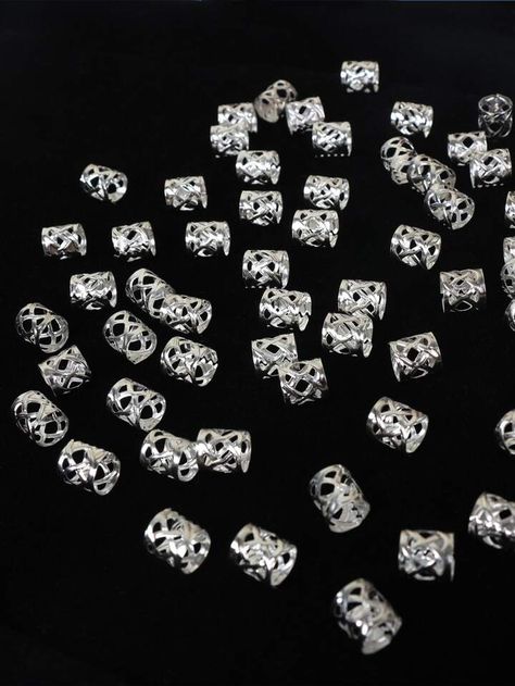 60pcs Hollow Out Hair Ring,Dreadlocks Beads Hair Braid Rings Clips Dread Locks Hair Braiding Metal Cuffs Decoration/Accessories Jewelry, unisex | SHEIN USA Braid Rings, Hair Braid Beads, Hair Braid Rings, Dread Locks, Locks Hair, Beads Hair, Star Decor, Quick Natural Hair Styles, Halloween Crafts Decorations