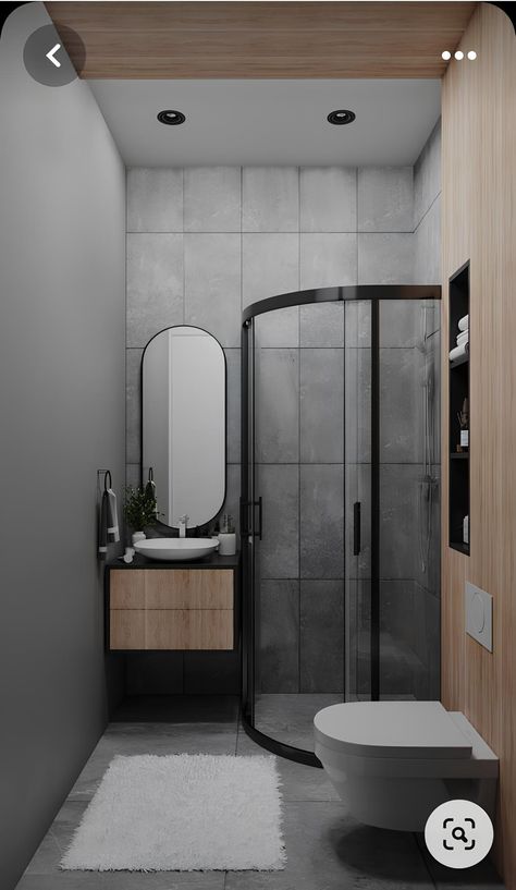 #decor #bathroom #walldecor #homeinspo #vintage #interiør Small Space Bathroom Design, Small Bathroom With Shower, Small Bathroom Layout, Small Bathroom Interior, Bathroom Plans, Small Space Bathroom, Washroom Design, Bathroom Redesign, Toilet Design