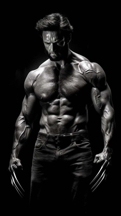 Logan Wolverine Pumped iPhone Wallpaper 4K - iPhone Wallpapers Hugh Jackman Shirtless, Logan Wolverine Hugh Jackman, Xman Marvel, Iphone Wallpaper 4k, Anatomy References, Wolverine Comic, Wolverine Art, Marvel Superheroes Art, Wolverine Hugh Jackman