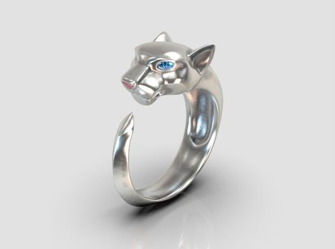 Panthere Cartier ring made in silver Panthere Cartier, Cartier Panthere, Cartier Ring, Pink Gold, 360 Degree, Jaguar, Cartier, Pink And Gold, 3d Printing