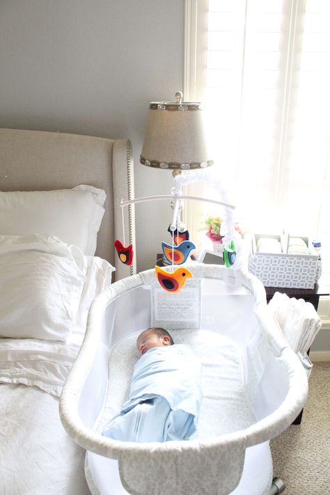 SAFE SLEEP TIPS FOR BABY: FROM BASSINET TO CRIB from Seven Graces Blog featuring the HALO Bassinest Bassinet To Crib, Halo Bassinet, Newborn Twins, Baby Bassinet, Twin Mom, Post Partum, Sleep Training, Baby Crib, Twin Babies