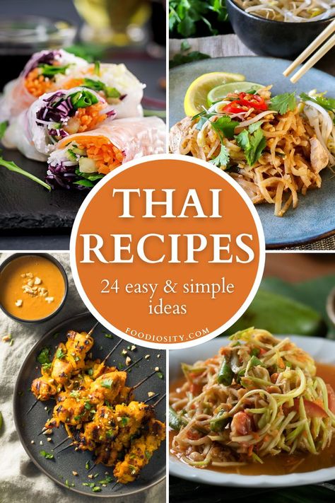 Tai Food Recipes, Thai Cuisine Recipes, Thai Dinner Recipes, Tai Food, Easy Noodles, Thai Food Dishes, Thai Food Menu, Easy Thai Recipes, Thai Recipes Authentic