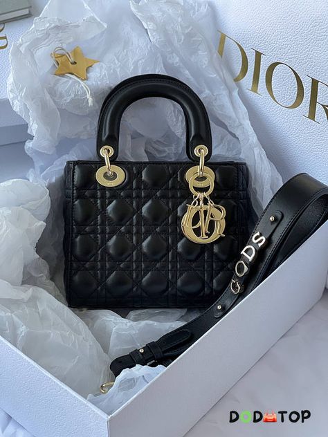 Dior Lady ABC Black with Gold Hardware Size 20 x 16.5 x 8 cm - dodotop.ru Dior Abc Bag, Lady Dior Abc Bag, Abc Lady Dior, Black Lady Dior Bag, Luxury Bag Brands, Handbag Hardware, Women's Bags By Style, Black Bag, Lady Dior Bag