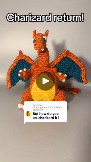 Charizard Crochet, Crochet Charizard, Crochet Pokeball, Crochet Pokemon, Crochet World, Amigurumi Crochet, Crochet Amigurumi, Pokemon, Amigurumi